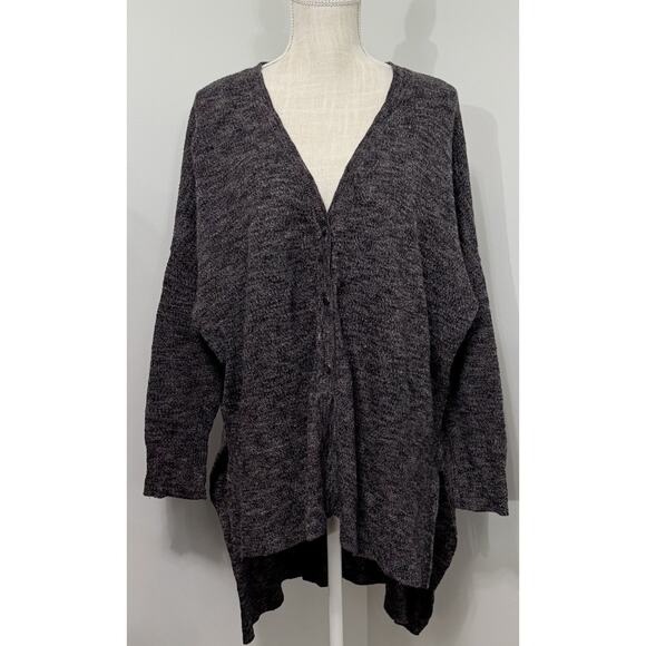 Free People TGIF High Low Cardigan Womens XS Multicolor Marled Knit Oversized - Picture 1 of 2